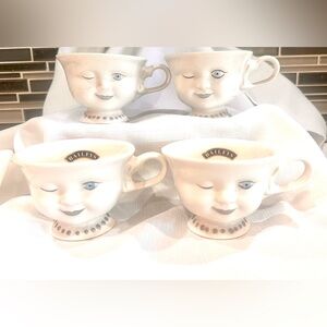 Vintage Baileys Irish Cream "Winking Lady" Helen Hunt Mugs (Set Of 4)